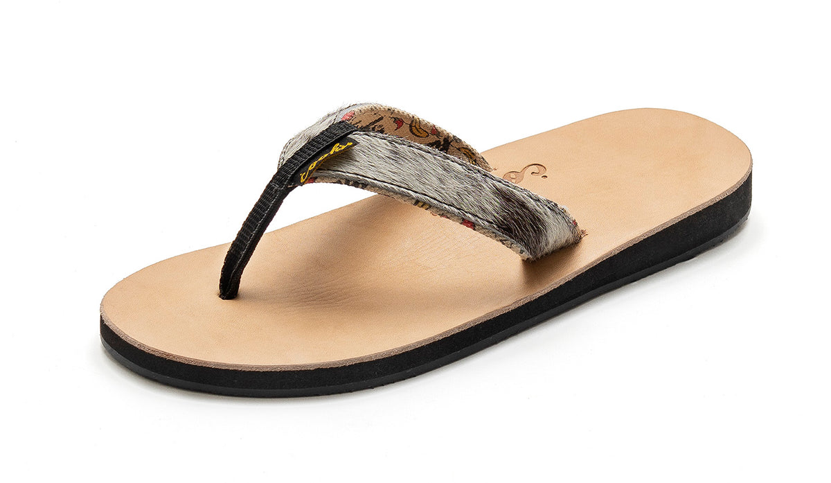 cow hide flop