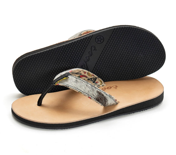 cow hide flop