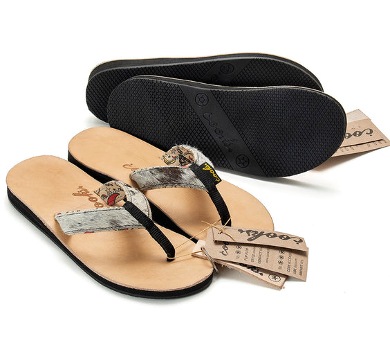 cow hide flop