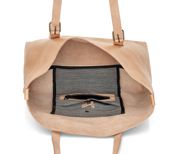 The Field Bag - Vegetable Tanned Leather Tote XL