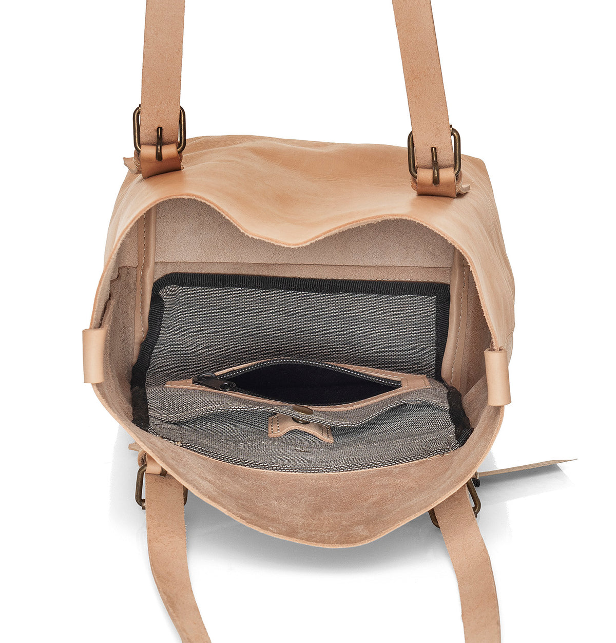 The Field Bag - Vegetable Tanned Leather Tote Large
