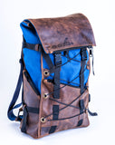 Ford Blue Bomber Bag - Leather & Canvas Backpack